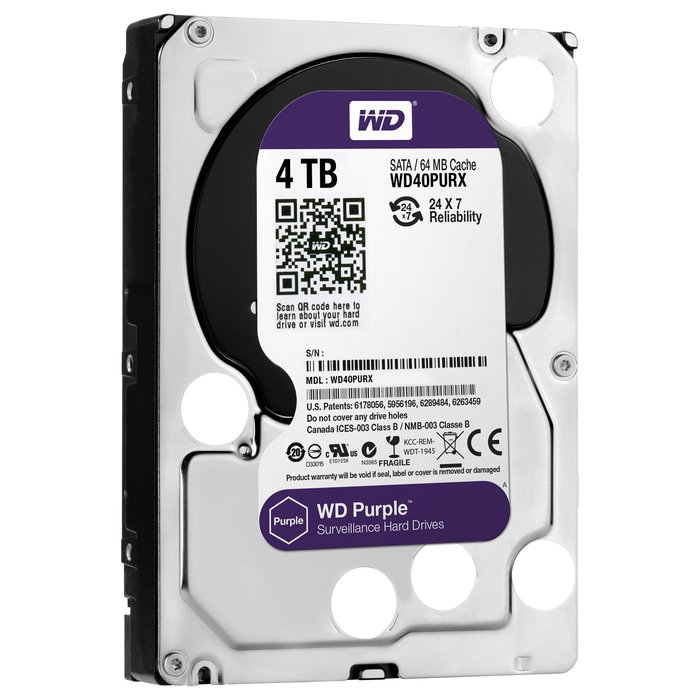 Western Digital Purple WD40PURX de 4 TB Western Digital Purple WD40PURX de 4 TB