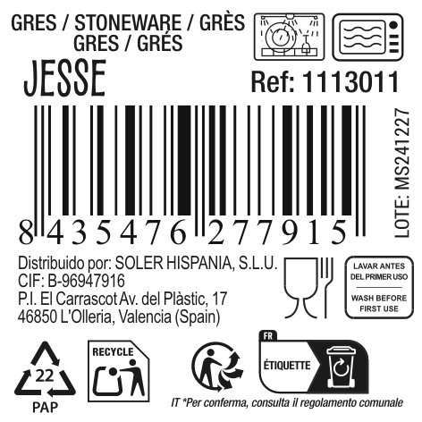 Inde Mug Jesse Surtido 3 Colores (24 Unidades) 330ml