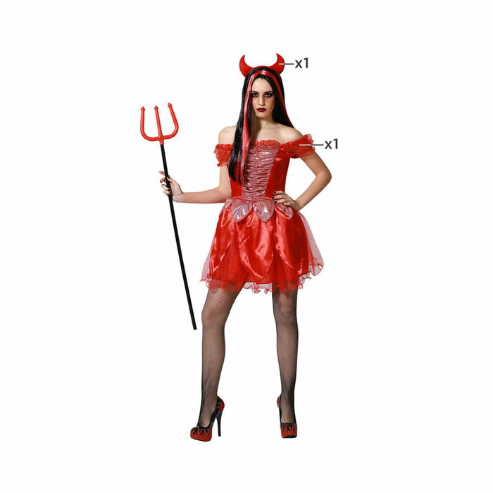 Disfraz Demonia Roja Halloween para Mujer Adulto - Conjunto Sexy Color Fuego Tallas XS-S Disfraz Demonia Roja Halloween para Mujer Adulto - Conjunto Sexy Color Fuego Tallas XS-S