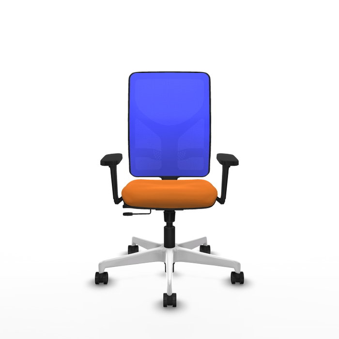 PIQUERAS Y CRESPO Silla de oficina Motilla con mecanismo Sincro/Traslack Naranja y Azul