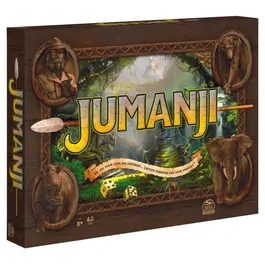 Spin Master Juego de mesa Jumanji Retro con Tablero, Cartas, Dados y Reloj de Arena para Niños y Adultos