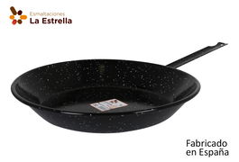 La Estrella - Sarten Llana Bordonada 32 cm "Jaspeada" - Sartén de 32 cm de diámetro, ideal para cocina profesional y hogar (10 Unidades)