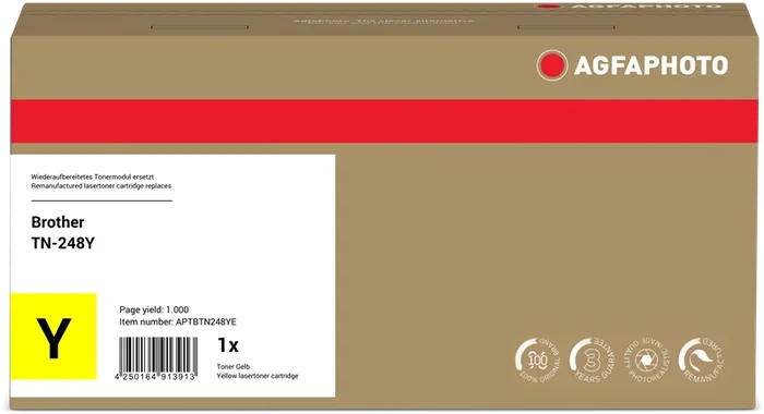 Agfa Photo Toner Amarillo TN-248Y Compatible Brother - 1.000 Páginas Agfa Photo Toner Amarillo TN-248Y Compatible Brother - 1.000 Páginas