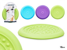 Mascow Disco para Mascota de Silicona Pequeño Surtido 18.5 x 18.5 x 2 cm (Set de 24)