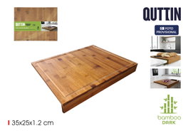Quttin Tabla de Cortar Bambú Dark 35x25 cm