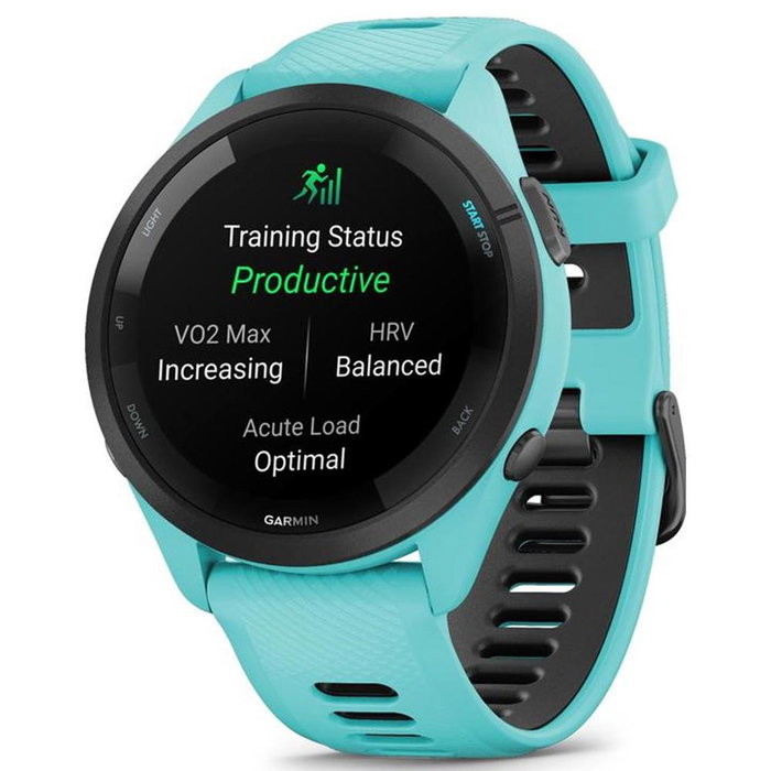 Garmin Forerunner 265, Pantalla AMOLED 1,3 pulg, Negro y Azul