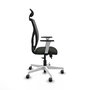 PIQUERAS Y CRESPO Silla de oficina Motilla con mecanismo Sincro/Traslack Negro y Gris