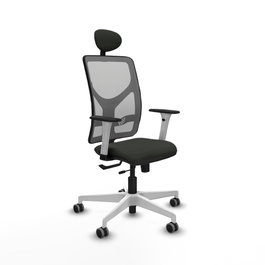 PIQUERAS Y CRESPO Silla de oficina Motilla con mecanismo Sincro/Traslack Negro y Gris