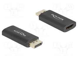 DeLOCK Adaptador Activo DisplayPort 1.4 a HDMI 8K con HDR, Negro