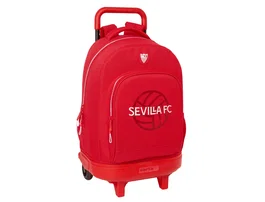 Mochila Escolar con Ruedas Sevilla Fútbol Club Rojo 33 x 45 x 22 cm