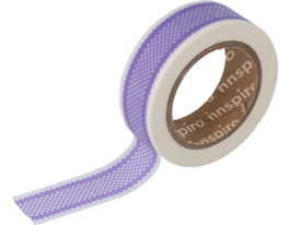 Innspiro Cinta masking tape Washi Serie Ultramar ribete lila 15mm x 10m