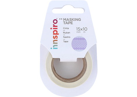 Innspiro Cinta masking tape Washi Serie Ultramar ribete lila 15mm x 10m
