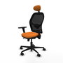 PIQUERAS Y CRESPO Silla de oficina Jorquera con mecanismo Sincro/Traslack, Naranja y Negro