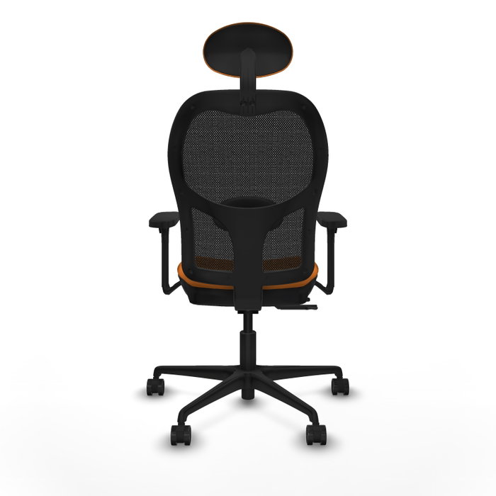 PIQUERAS Y CRESPO Silla de oficina Jorquera con mecanismo Sincro/Traslack, Naranja y Negro