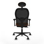 PIQUERAS Y CRESPO Silla de oficina Jorquera con mecanismo Sincro/Traslack, Naranja y Negro
