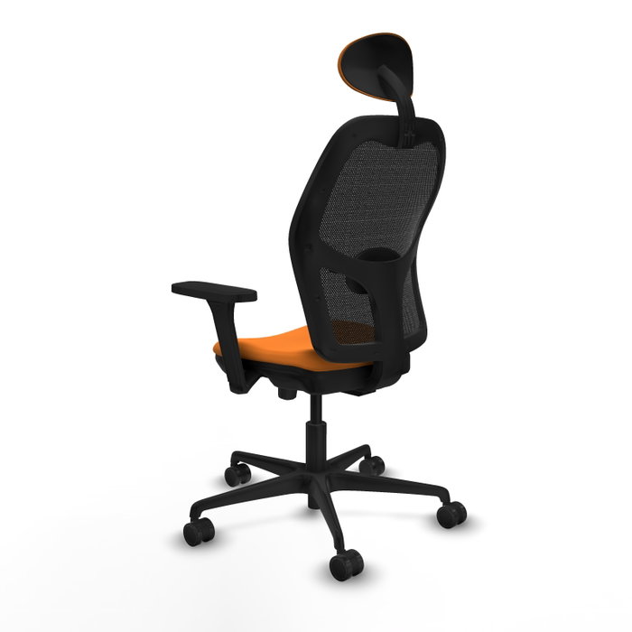 PIQUERAS Y CRESPO Silla de oficina Jorquera con mecanismo Sincro/Traslack, Naranja y Negro