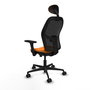 PIQUERAS Y CRESPO Silla de oficina Jorquera con mecanismo Sincro/Traslack, Naranja y Negro