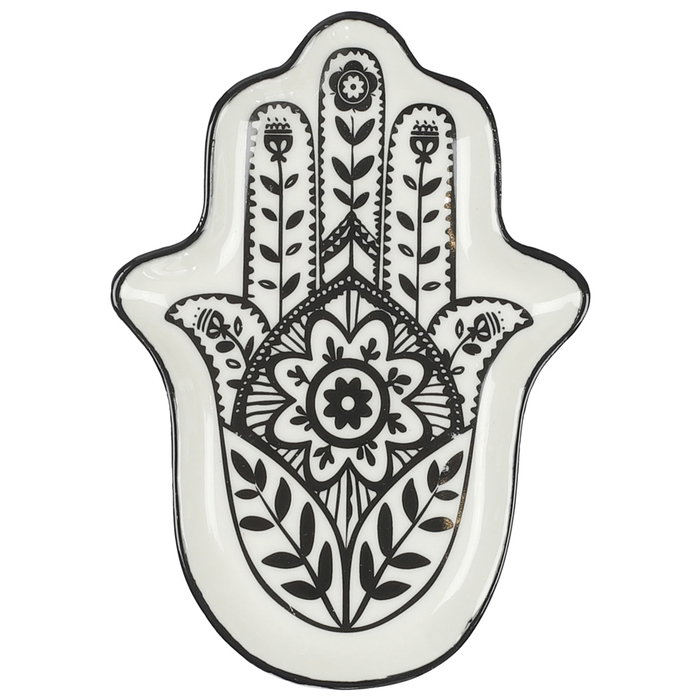 Home Deco Factory Vaciabolsillos Mano Cerámica Colección Mirage 16x11.5 cm