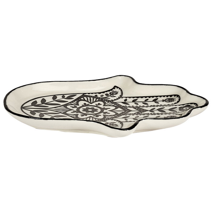 Home Deco Factory Vaciabolsillos Mano Cerámica Colección Mirage 16x11.5 cm