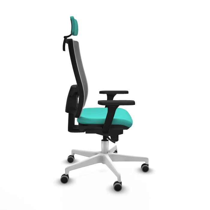 PIQUERAS Y CRESPO Silla de oficina Horna con Mecanismo Sincro, Turquesa y Gris PIQUERAS Y CRESPO Silla de oficina Horna con Mecanismo Sincro, Turquesa y Gris