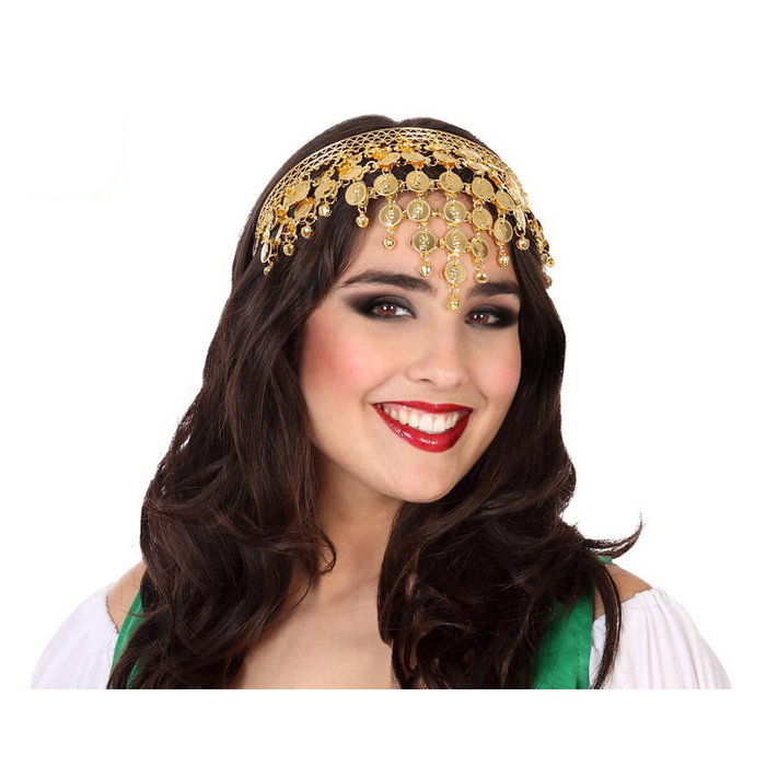 Atosa Tiara Dorada para Adulto con Monedas Colgantes