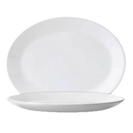 Steelite Simplicity Fuente Oval 34 cm - Fuente de Porcelana para Vajilla (Set de 12)