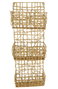 DKD Home Decor Cesta de Pared Metal PE 31x15x86 con 3 Cestas Natural