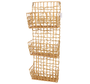 DKD Home Decor Cesta de Pared Metal PE 31x15x86 con 3 Cestas Natural