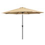 Marbueno Sombrilla Acero 8 Varillas D270 cm Polyester Marron Jardin, Piscina y Terraza 10482