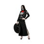 Disfraz de Esqueleto Mexicano para Mujer Talla XXL - Chaqueta Negra con Calavera y Falda