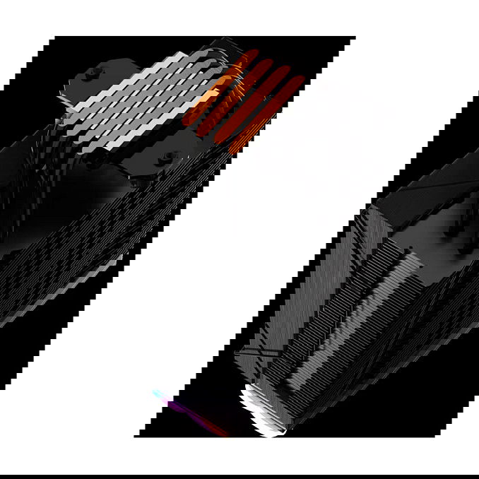 ADATA XPG Maestro Plus 42SA ARGB - Refrigerador de aire para CPU, 120mm, 4 tubos de calor, ventilador PWM, ARGB, TDP 220W, Negro