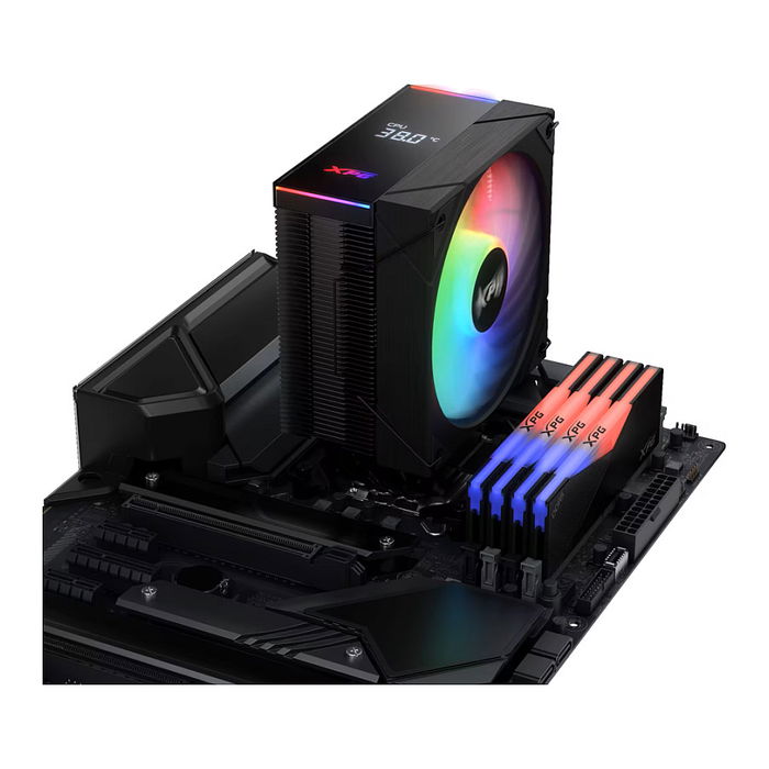 ADATA XPG Maestro Plus 42SA ARGB - Refrigerador de aire para CPU, 120mm, 4 tubos de calor, ventilador PWM, ARGB, TDP 220W, Negro