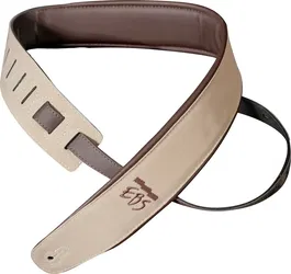 EBS Correa para Guitarra o Bajo EBS Suede - Gamuza Sintética, Color Crema