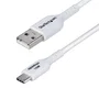 StarTech.com USB2AC2MNCWHE Cable USB-A a USB-C de 2m Blanco - Carga Rápida 3A/15W, USB 2.0, Compatible con iPhone 15, Samsung Galaxy, Google Pixel, iPad, MacBook