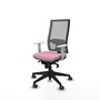 PIQUERAS Y CRESPO Silla de oficina Horna con mecanismo Sincro, Rosa y Gris