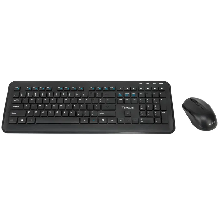 Targus AKM610ES Combo Teclado y Ratón Inalámbrico RF 2.4 GHz Español 100% Completo con Teclado Numérico Negro