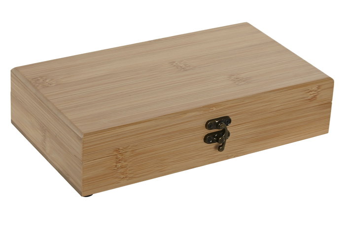 DKD Home Decor Set de 6 Vasos de Bambú e Inox Natural 13 x 5 x 23 cm