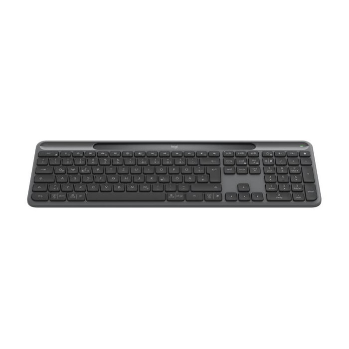 Logitech Teclado Signature Slim Solar+ K980 (920-013757), Teclado Inalámbrico con Panel Táctil Numérico y Carga Solar