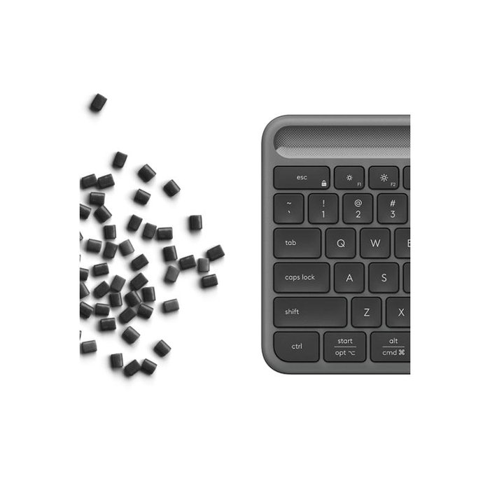 Logitech Teclado Signature Slim Solar+ K980 (920-013757), Teclado Inalámbrico con Panel Táctil Numérico y Carga Solar