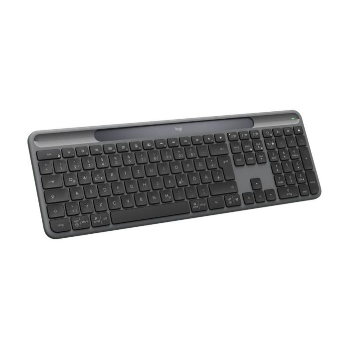 Logitech Teclado Signature Slim Solar+ K980 (920-013757), Teclado Inalámbrico con Panel Táctil Numérico y Carga Solar