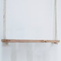 Hanah Home Estantería de Pared Madera de Abeto Artesanal 60x80x13 cm Estilo Rústico Escandinavo Color Nogal