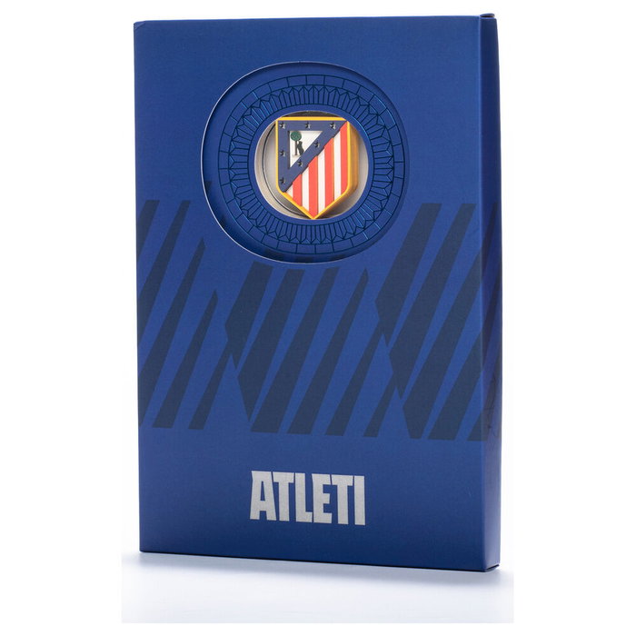 MOCILAB Cuaderno Oficial Atlético de Madrid con Escudo en 3D, 120 Hojas sin Pautar, Tamaño A6, Color Azul, Caja de Regalo