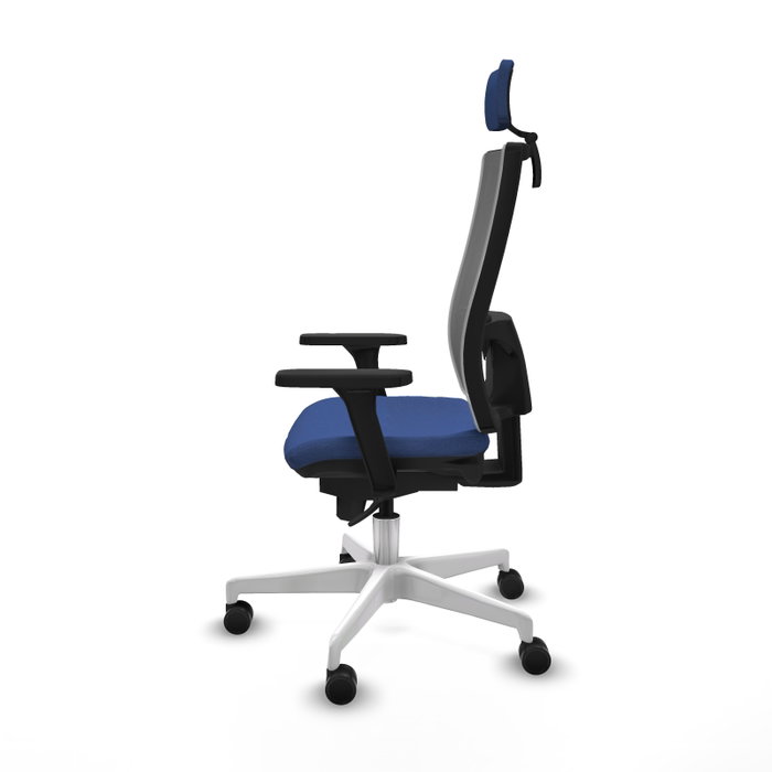 PIQUERAS Y CRESPO Silla de oficina Horna con mecanismo Sincro, Azul marino y Gris