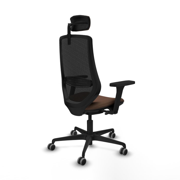 PIQUERAS Y CRESPO Silla de oficina Mardos con mecanismo Sincro/Traslack, Marrón y Negro