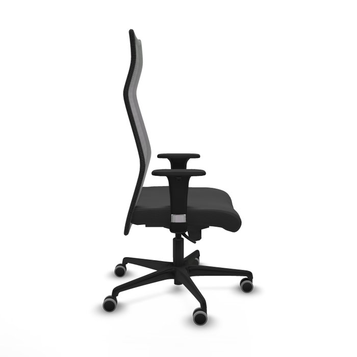 PIQUERAS Y CRESPO Sillón Albacete con Mecanismo Sincro, Similpiel Gris Oscuro y Malla Negro