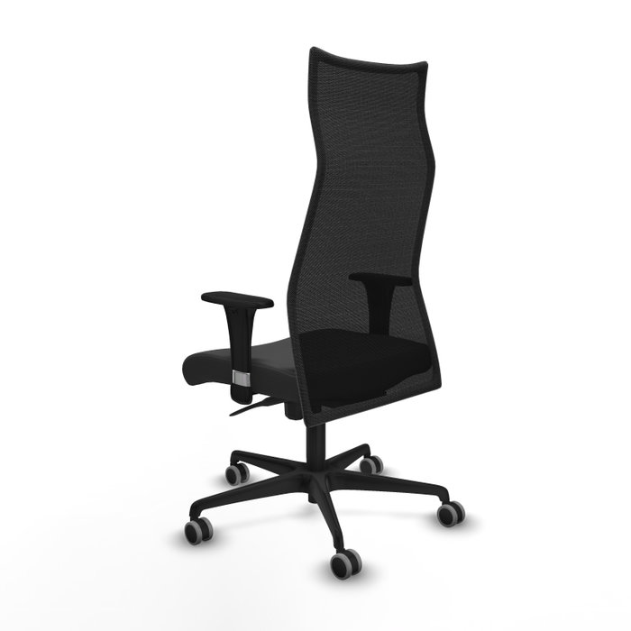 PIQUERAS Y CRESPO Sillón Albacete con Mecanismo Sincro, Similpiel Gris Oscuro y Malla Negro