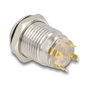 DeLOCK 20984 Pulsador de presión para montaje 12 mm con LED azul