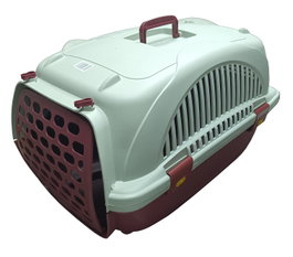 Maleta de transporte mascota polipropileno rojo/blanco 40x60x42.5 ZTB-407
