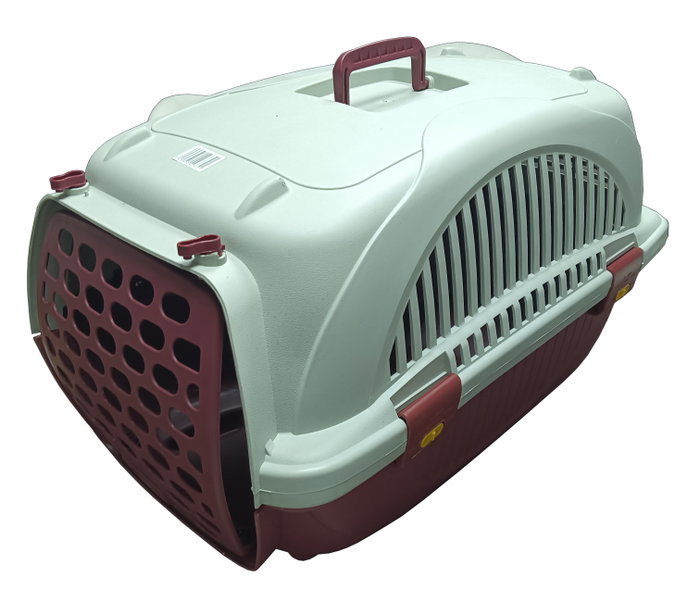 Maleta de transporte mascota polipropileno rojo/blanco 40x60x42.5 ZTB-407 Maleta de transporte mascota polipropileno rojo/blanco 40x60x42.5 ZTB-407