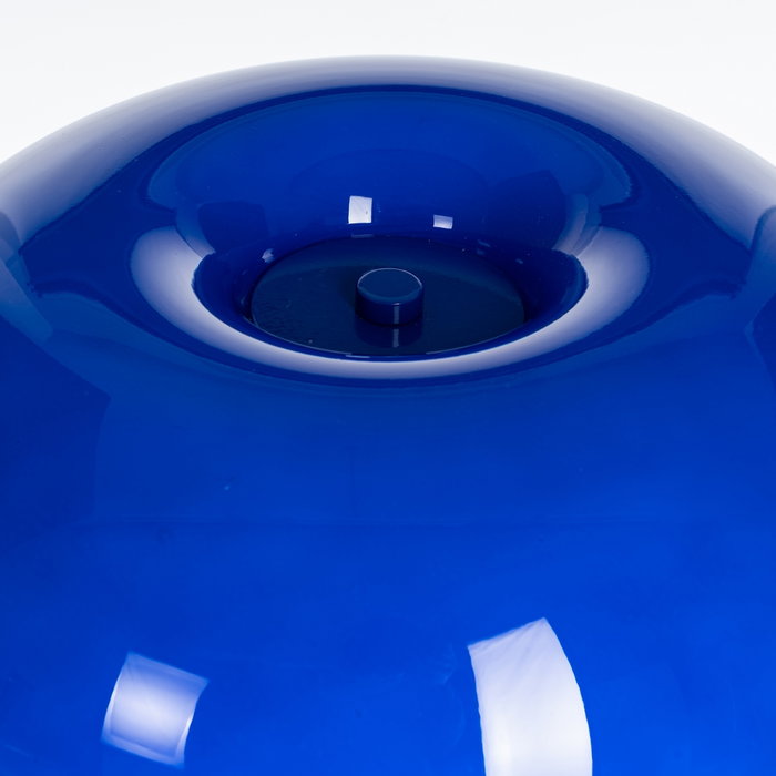 Lámpara Mesa Azul Cristal-Metal 25,50 X 25,50 X 25 cm